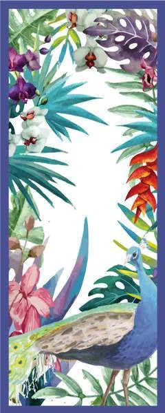 Peacock tropical bird Pintados design